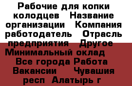 Рабочие для копки колодцев › Название организации ­ Компания-работодатель › Отрасль предприятия ­ Другое › Минимальный оклад ­ 1 - Все города Работа » Вакансии   . Чувашия респ.,Алатырь г.